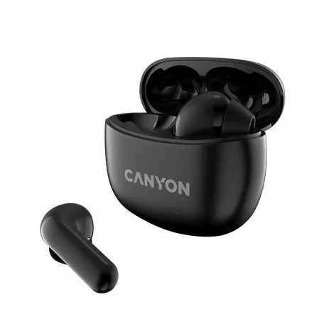 CANYON Fülhallgató, TWS vezeték nélküli, Bluetooth 5.3, CANYON "TWS-5", fekete