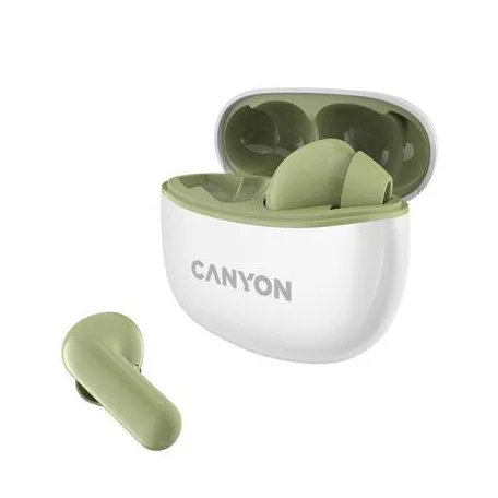 CANYON Fülhallgató, TWS vezeték nélküli, Bluetooth 5.3, CANYON "TWS-5", zöld