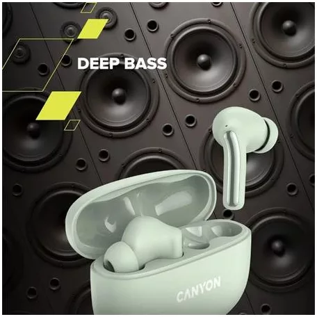 CANYON Fülhallgató, TWS vezeték nélküli, Bluetooth 5.4, CANYON "OnGo 9", zsálya
