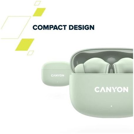 CANYON Fülhallgató, TWS vezeték nélküli, Bluetooth 5.4, CANYON "OnGo 9", zsálya