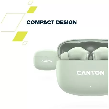 CANYON Fülhallgató, TWS vezeték nélküli, Bluetooth 5.4, CANYON "OnGo 9", zsálya