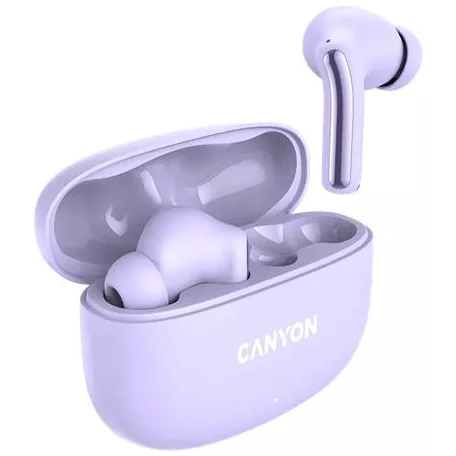 CANYON Fülhallgató, TWS vezeték nélküli, Bluetooth 5.4, CANYON "OnGo 9", levendula
