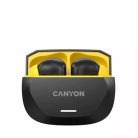 CANYON Fülhallgató, TWS vezeték nélküli, Bluetooth 5.4, CANYON "Hexagon 7", fekete-sárga