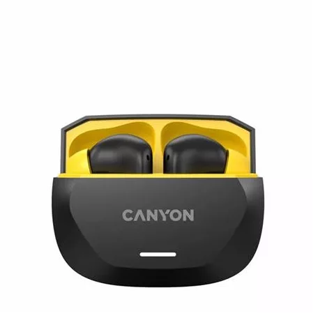 CANYON Fülhallgató, TWS vezeték nélküli, Bluetooth 5.4, CANYON "Hexagon 7", fekete-sárga