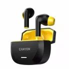 CANYON Fülhallgató, TWS vezeték nélküli, Bluetooth 5.4, CANYON "Hexagon 7", fekete-sárga