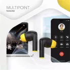 CANYON Fülhallgató, TWS vezeték nélküli, Bluetooth 5.4, CANYON "Hexagon 7", fekete-sárga