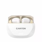 CANYON Fülhallgató, TWS vezeték nélküli, Bluetooth 5.4, CANYON "Hexagon 7", fehér-bézs