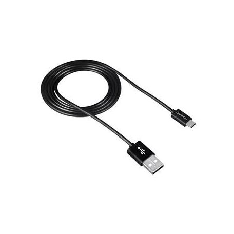 CANYON USB kábel, USB 2.0-microUSB, 1 m, CANYON "UM-1", fekete