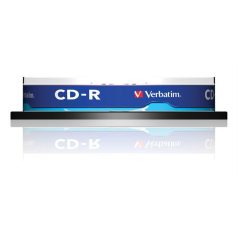   VERBATIM CD-R lemez, 700MB, 52x, 10 db, hengeren, VERBATIM "DataLife"