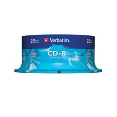   VERBATIM CD-R lemez, 700MB, 52x, 25 db, hengeren, VERBATIM "DataLife"