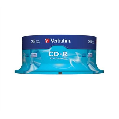 VERBATIM CD-R lemez, 700MB, 52x, 25 db, hengeren, VERBATIM "DataLife"