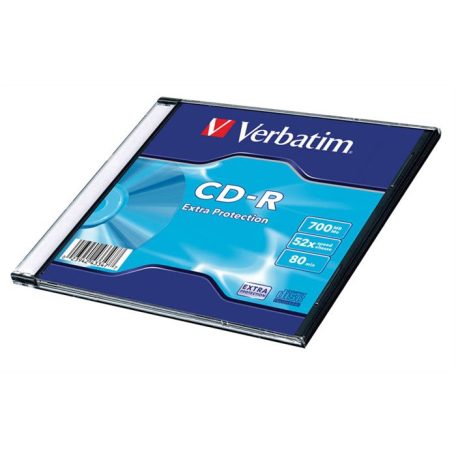 VERBATIM CD-R lemez, 700MB, 52x, 1 db, vékony tok, VERBATIM "DataLife"