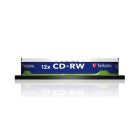 VERBATIM CD-RW lemez, újraírható, SERL, 700MB, 8-10x, 10 db, hengeren VERBATIM