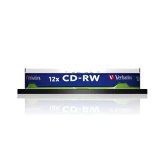   VERBATIM CD-RW lemez, újraírható, SERL, 700MB, 8-10x, 10 db, hengeren VERBATIM