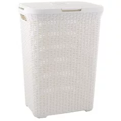   CURVER Rattan hatású szennyestartó, 60l, CURVER, törtfehér