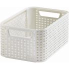 CURVER Rattan hatású kosár, 6l, törtfehér, CURVER "Style S"
