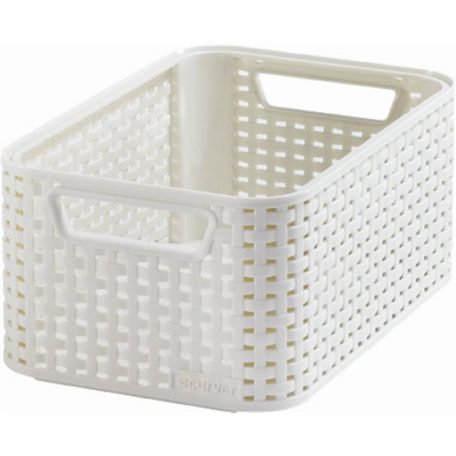 CURVER Rattan hatású kosár, 6l, törtfehér, CURVER "Style S"