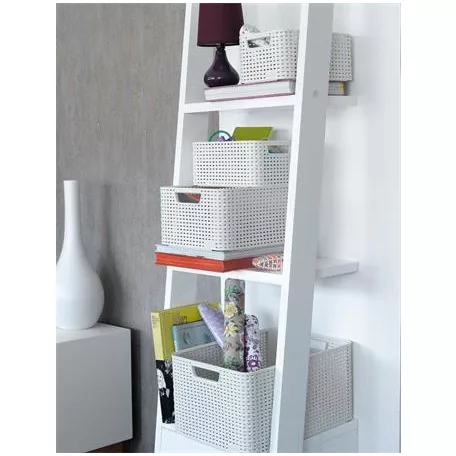 CURVER Rattan hatású kosár, 6l, törtfehér, CURVER "Style S"