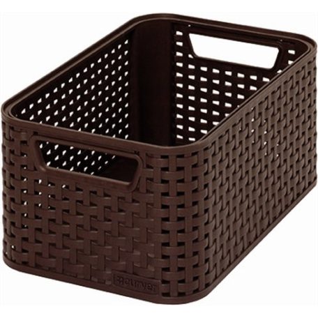 CURVER Rattan hatású kosár, 6l, sötétbarna, CURVER "Style S"