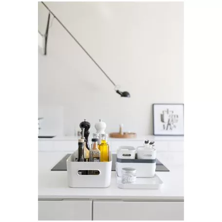 SMARTSTORE Műanyag tárolódoboz, 5,3 liter, SMARTSTORE "Compact M", fehér