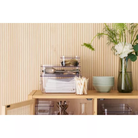 SMARTSTORE Műanyag tárolódoboz, 5,3 liter, SMARTSTORE "Compact Clear M", átlátszó