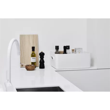 SMARTSTORE Műanyag tárolódoboz, 15,4 liter, SMARTSTORE "Compact L", fehér