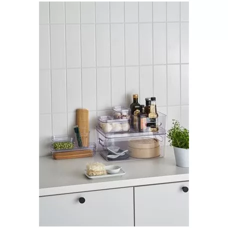 SMARTSTORE Műanyag tárolódoboz, 15,4 liter, SMARTSTORE "Compact Clear L", átlátszó