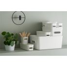 SMARTSTORE Műanyag tárolódoboz, 1,3 liter, SMARTSTORE "Compact Slim", fehér