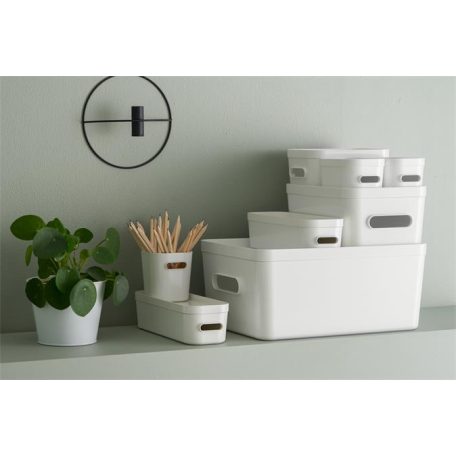 SMARTSTORE Műanyag tárolódoboz, 1,3 liter, SMARTSTORE "Compact Slim", fehér