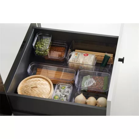 SMARTSTORE Műanyag tárolódoboz, 1,3 liter, SMARTSTORE "Compact Clear Slim", átlátszó