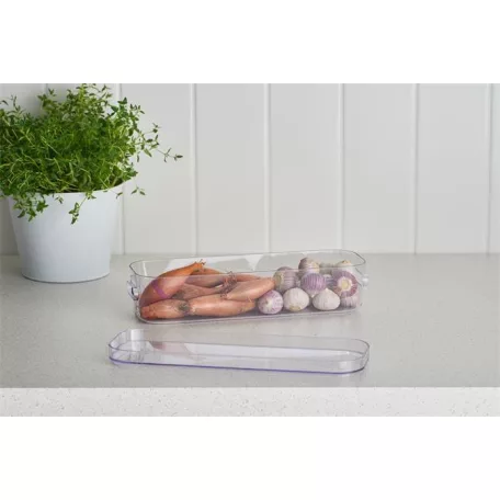 SMARTSTORE Műanyag tárolódoboz, 1,3 liter, SMARTSTORE "Compact Clear Slim", átlátszó