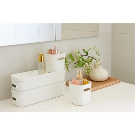 SMARTSTORE Műanyag tárolódoboz, 0,6 liter, SMARTSTORE "Compact Mini", fehér