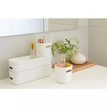 SMARTSTORE Műanyag tárolódoboz, 0,6 liter, SMARTSTORE "Compact Mini", fehér