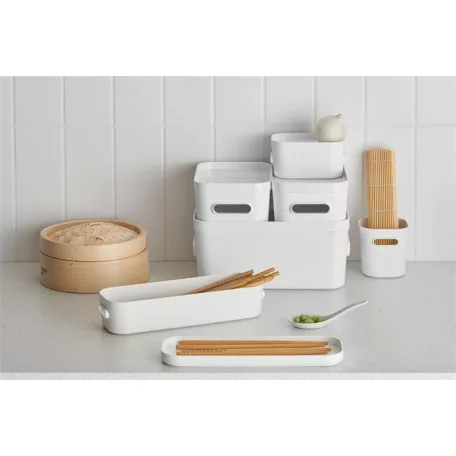 SMARTSTORE Műanyag tárolódoboz, 0,6 liter, SMARTSTORE "Compact Mini", fehér