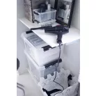 SMARTSTORE Műanyag tárolódoboz, 1 liter, fekete fogantyúkkal, SMARTSTORE "Classic 1", átlátszó