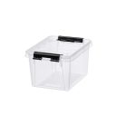 SMARTSTORE Műanyag tárolódoboz, 1,5 liter, fekete fogantyúkkal, SMARTSTORE "Classic 1,5", átlátszó