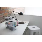 SMARTSTORE Műanyag tárolódoboz, 1,5 liter, fekete fogantyúkkal, SMARTSTORE "Classic 1,5", átlátszó