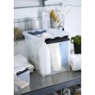 SMARTSTORE Műanyag tárolódoboz, 2 liter, fekete fogantyúkkal, SMARTSTORE "Classic 2", átlátszó