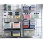 SMARTSTORE Műanyag tárolódoboz, 8 liter, fekete fogantyúkkal, SMARTSTORE "Classic 10", átlátszó
