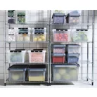 SMARTSTORE Műanyag tárolódoboz, 8 liter, fekete fogantyúkkal, SMARTSTORE "Classic 10", átlátszó