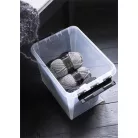 SMARTSTORE Műanyag tárolódoboz, 14 liter, fekete fogantyúkkal, SMARTSTORE "Classic 11", átlátszó