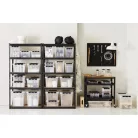 SMARTSTORE Műanyag tárolódoboz, 14 liter, fekete fogantyúkkal, SMARTSTORE "Classic 11", átlátszó