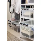 SMARTSTORE Műanyag tárolódoboz, 8 liter, fekete fogantyúkkal, SMARTSTORE "Classic 14", átlátszó