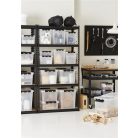 SMARTSTORE Műanyag tárolódoboz, 8 liter, fekete fogantyúkkal, SMARTSTORE "Classic 14", átlátszó