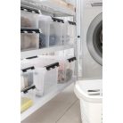 SMARTSTORE Műanyag tárolódoboz, 14 liter, fekete fogantyúkkal, SMARTSTORE "Classic 15", átlátszó