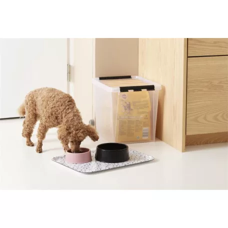 SMARTSTORE Műanyag tárolódoboz, 25 liter, fekete fogantyúkkal, SMARTSTORE "Classic 16", átlátszó