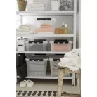 SMARTSTORE Műanyag tárolódoboz, 21 liter, fekete fogantyúkkal, SMARTSTORE "Classic 24", átlátszó