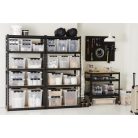 SMARTSTORE Műanyag tárolódoboz, 32 liter, fekete fogantyúkkal, SMARTSTORE "Classic 31", átlátszó
