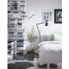 SMARTSTORE Műanyag tárolódoboz, 32 liter, fekete fogantyúkkal, SMARTSTORE "Classic 31", átlátszó