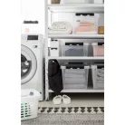 SMARTSTORE Műanyag tárolódoboz, 47 liter, fekete fogantyúkkal, SMARTSTORE "Classic 45", átlátszó